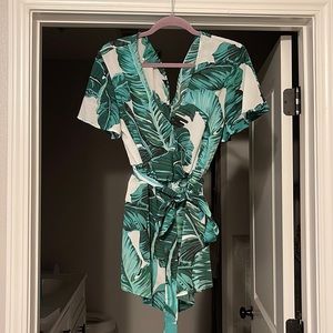 Palm leaf romper - worn once